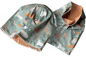 JACOB`S - DIE BABYMODEN-MANUFAKTUR Jacob's - Die Babymoden-Manufaktur Baby Kinder Beanie Wendebeanie & Schlauchschal Safari im Set