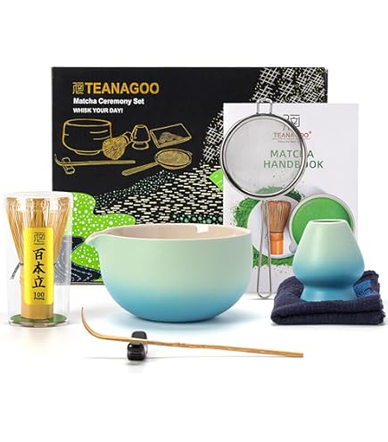 Set Matcha Per Due - Con 2 Ciotole In Ceramica, Scopa In Bambù E Cucchiaio, Ideale Per Regalo E Uso Casalingo - Foto 11