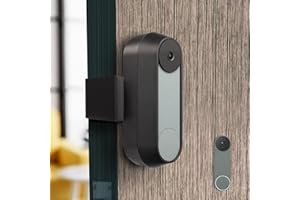 Wasserstein Uchwyt antykradzieżowy kompatybilny z dzwonkiem do drzwi Google Nest (bateria) – uchwyt dzwonka do drzwi bez wiercenia, aby chronić dzwonek do drzwi w gnieździe (czarny)