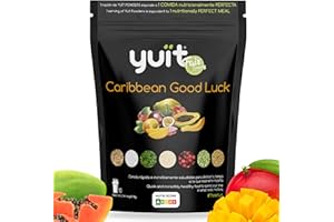 YUÏT - Substitut de repas - Shake protéiné - 35g de protéines en poudre + Probiotiques - Aliment 100% naturel - Shake diététique rassasiant - Supplément vitamines, minéraux - Tropicale - 1kg