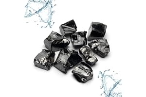 ‎PURAJA PURAJA Edelschungit Wassersteine zur Wasseraufbereitung | Elite Schungit Steine | Natursteine aus Karelien | Heilsteine für Wasser | Mit Zertifikat