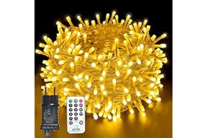 EASTERNSTAR Łańcuch Świetlny, Lampki Choinkowe z Sterowanie Pilotem, 55M 500 LED Kurtyna Świetlna, 8 Trybów Wodoodporne, na Wesele, Imprezę, Halloween, Boże Narodzenie, Ciepłe Białe