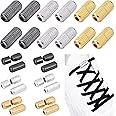 Shoelaces Buckle Lock Metal Connector, No Tie Lace Lock for Shoes, Tieless Laces, DIY Repair ShoeLace Tips Replacement End, for Sneaker Shoelaces, Board Shoes, Hiking Boots, and Casual Shoes, 24 PCS