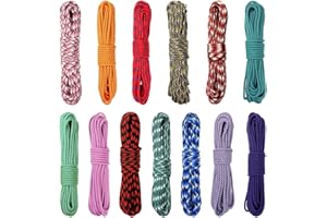 EdcX Paracord 4mm Set (6х5m i 5x10m) | Idealny na kemping, survival, outdoor, rękodzieło, majsterkowanie | 100% nylonowa lina 4mm| Linka Taktyczna 550 Typ III (Multicolored Set, 5x10m)