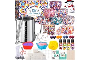 PURPLEDI Kerzen Selber Machen Set, DIY Kerzenherstellung Kit für Erwachsene Anfänger Kinder, Candle Making Kit Duftkerze Geschenke Set Einschließlich Bienenwachs, Kerzendosen,Kerzendochte,Geschenke für Frauen