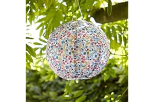Lights4fun Lampion Solaire à Fleurs de 30cm en Nylon