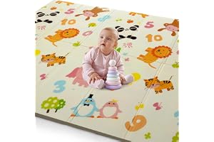 LuvLap Jungle Time Double Sided Water Proof Baby Floor Mat, Multicolor, Reversible Floor mats for Kids, Baby mats for Floor, Crawling Baby, Extra Large Size, 6'5" x 4'10" (195.5cmx147cm), 0.8cm Thick