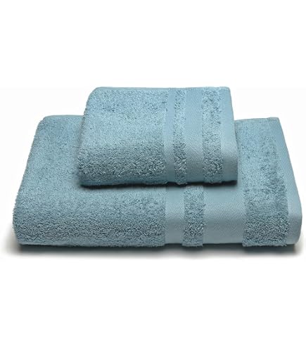 Set De 3 Serviettes De Bain 100% Coton Peigné - 450 G/m² - Douces Et Absorbantes - Bleu Turquoise