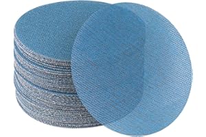 FASTPLUS Disques Abrasifs 125mm Grain P80-320 Papier à Poncer en Filet Céramique, Fixation Autoagrippante Disque à Poncer Papier de Verre pour Ponceuse Orbitale, Ponçage Sans Poussière Bois Métal Mur