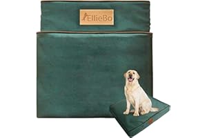 Ellie-Bo Jumbo Dog Bed Cover for 60-inch Dog Cage/Crate - Green Water Resistant