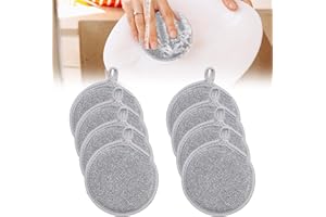 CARRENEU Paños de Limpieza Cleanpro 8PCS Multiusos Wire Dishwashing Rags Tela Metálica de Acero de Doble Cara Resistentes a los Arañazos Esponjas Lavables Paños de Limpieza Reutilizables para