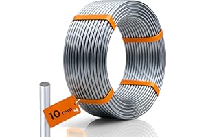 HAUS-HELD HausHeld® Blitzschutz Runddraht 5m – Alu fi10mm | Erdungsdraht AlMgSi | Hochwertiger Blitzableiter | Flexibler & Korrosionsbeständiger Erdungsdraht | Meterware für Erdung, Dach & Elektroinstallation