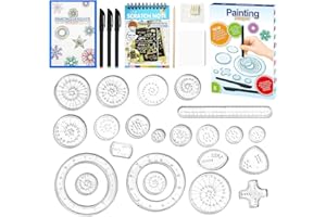 GYHWOFUL 30 Stück Spirograph Kinder- Spiral Designer Drawing Spielzeug Set, Multifunktionales Mandala Designer, Spiraldesigner mit Kreativen, DIY Malerei Starter-Set knobelspiele für kinder ab 4