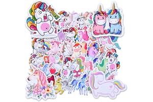 OSDUE Urocze kreskowkie wodoodporne naklejki naklejka z jednorożcem dla dzieci, 50 szt., modne i estetyczne do laptopa, samochodu, scrapbookingu, telefonu i deskorolki