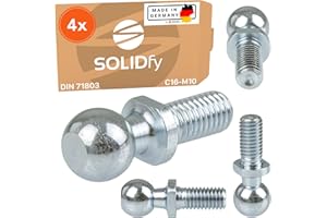 Solidfy® - 4 perni sferici, M4, M5, M6, M8, M10 DIN 71803, forma a C, zincati