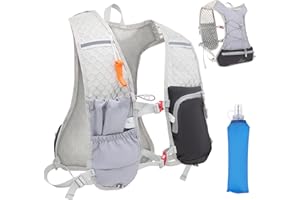 SUNYA Kamizelka do Biegania dla Kobiet i Mężczyzn, Regulowana Kamizelka sportowa z Miękką Kolbą 500 ml, Lekki Plecak Nawadniający do Biegania, Maratonu, Szlaku, Jazdy na Rowerze