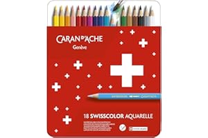 Caran D'ache Swisscolor color Pencils in Metal Box (Pack of 18)