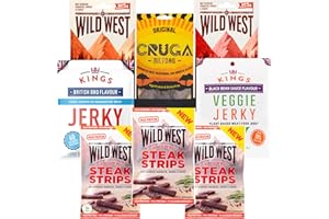‎KINGS Kings Beef Jerky, Biltong und Bacon Jerky Test Paket - CRUGA, KINGS, WILD WEST, BIG TEXANS Mix - Trockenfleisch
