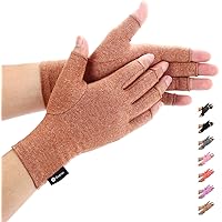 Duerer Arthritis Handschuhe - Compression Handschuhe f¨¹r Rheumatoide & Osteoarthritis - Handschuhe bieten arthritische Gelenkschmerzen Linderung der Symptome - M?nner und Frauen(Braun, S)