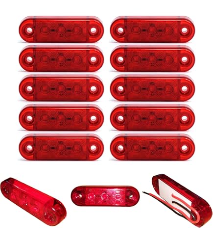 HULX 10 Pièces Indicateurs Latéraux LED 3 LED - Feux De Position Voiture 12V 24V Blanc - Parfait Pour Camions, Remorques Et SUV