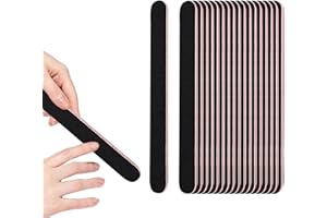 Jaimela Nail Files[20 Pcs], 100/180 Double Sided Emery Board, Grit Washable Nail Files, Fingernail Buffering Files Manicure Tools Nail Styling Tools