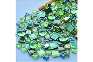 BTMIEY 200 g mieszane kolory, kryształowe płytki mozaikowe, małe mini płytki mozaikowe, DIY, hobby, dla dzieci, ręcznie robione kryształy, rękodzieło, do rękodzieła, łazienki, kuchni, dekoracji