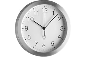 ‎TFA DOSTMANN TFA Dostmann radiowy zegar ścienny z aluminiową ramą (L) 250 x (B) 41 x (H) 250 mm biały