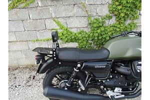 GZM SISSYBAR SISSY BAR Schienale schienalino Passeggero con PORTAPACCHI per Moto Guzzi v7 III stone Nero