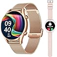 IP68 Waterproof Smartwatch for Women - Fitness Tracker Answer/Make Calls Heart Rate Blood Pressure Sleep Monitor Step Counter-Sport Running Digital Watch for Android iOS Phones (Pink)
