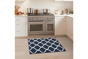 COSY HOMEER Alfombra Cocina Lavable Antideslizante, 50 x 80 cm, Tapete Cozinha Impermeable con Absorción de Agua, Lavable a Máquina, Ideal para Alfombras de Pasillo y Cocina, Azul
