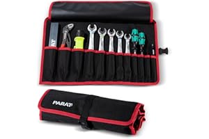 PARAT BASIC Roll-Up Case 12 | Rolltasche für 12 Werkzeuge aus Nylon | Kompakte Werkzeugtasche mit Steckverschluss | Leere Werkzeugrolle für Handwerker | Premium Werkzeugtasche Schwarz