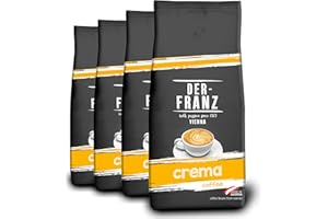 ‎DER-FRANZ Der-Franz Crema Kaffee, Intensität 4/5, 100% Arabica, gemahlen, 4x 1000 g
