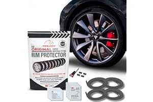 Rimblades Original Graphite Alloy Wheel Protectors - Fits Up to 24” x 4 Wheels | For Curved/Round Edge Wheels | 9 Colour Options | Easy DIY Fit | Car Exterior Accessory