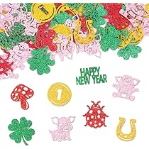 ONLYKXY Silvester Konfetti Glitzer Streusel – Mehrfarbig Für Partys & Tischdekoration