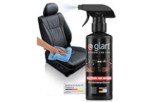 Glart 45IR Pulitore Interni Auto, Rimuovi Macchie per Cockpit, Rivestimenti, Pelle, Cruscotto, 500 ml, Profumo Gradevole, con Panno Microfibra