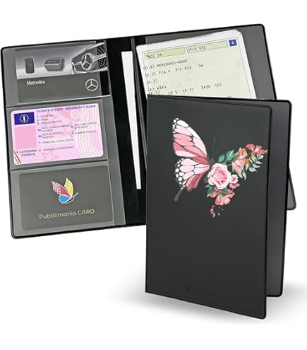 Portadocumenti Auto In Pelle Nubuck - Cover Per Libretto Di Circolazione E Patente Con Tasche - Foto 10