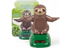 MIJOMA Figura oscillante a energia solare, in plastica, altezza 10 cm, non sono necessarie batterie, per davanzali, auto e luoghi soleggiati (marrone bradio)