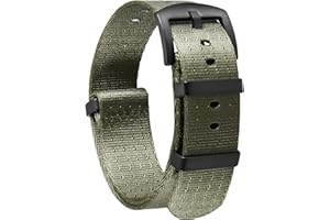 BINLUN Correas de Reloj de Nylon Thick G10 Multicolor Calidad Alta Correa Reloj con Hebilla de Acero Negra/Plateada Inoxidable para Hombres Mujeres 18 mm 20 mm 22 mm 24 mm (Nueva versión)