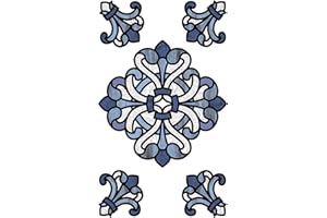 HOMEIN InHome NH2425 Medici Buntglas-Aufkleber, blau