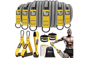 WOQQW Heavy Resistance Bands, 350lbs Resistance Bands Set for Men, Exercise Bands with Handles, Door Anchor, Ankle Straps, Weights Workout Bands for Muscle and Strength Training - Home Gym Workout Equipment