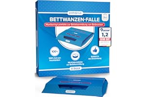Bettwanzen-Falle [5 Stück] Bettwanzenfallen für die Befallsermittlung zur Bettwanzen-Bekämpfung - Monitoring-Klebefalle inkl. Köder mit starkem Lockmittel, Monitoring System hergestellt in der EU