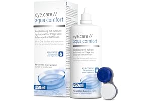 ‎EYE CARE COMPANY Eye.care Liquid Contact Lenses - with Hyaluronic - Premium 250 ml Care Product for All Soft Contact Lenses Including Antibacterial Container