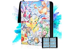 IMAICEPT Classeur Carte, 900 Poches Cuirs Classeur Cartes, Total 50 Pages, Classeur Cartes à Collectionner, Imperméable avec Zip Classeur Carte One Piece, pour le Collectionneur de Cartes Cahier Range Carte