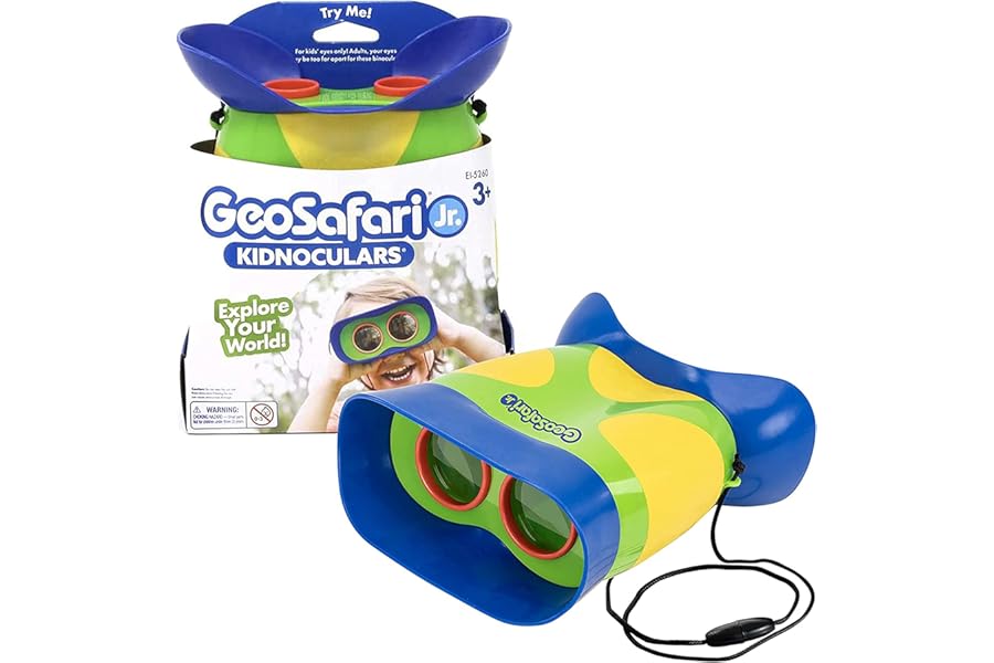 Learning Resources GeoSafari Jr. Kidnoculars, Ages 3+, Binoculars for Toddlers & Kids, Focus-Free Outdoor Toy for Nature Exploration & Role Play. Gifts for Kids