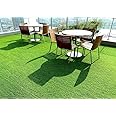 YAZLYN COLLECTION Polyester Blend High Density Artificial Grass Carpet for Terrace, Roof, Garden with 4 Layers Protection(YW-35MM-5X12FT)