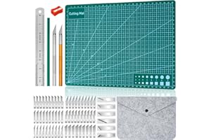 Annickee A4 Self-Healing Mat & Craft Board Kit with Storage Pouch, Craft Tools Set - Art Supplies for Crafting, DIY, Paper, Modelling, Quilting, Sewing, Scrapbook, Fabric