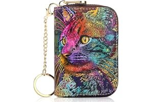 APHISON Credit Card Holder for Women Card Case RFID Blocking Ladies Cute Cartoon Artistic Coin Purses Small Wallet Pouch for Girls/Kids 10 Card Slots Gift