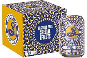 Brooklyn Brewery Special Effects Alcohol Free Lager Beer 330ml Can (Pack of 4)