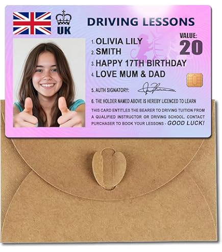 17th Birthday Gift Ideas I Driving Lesson Gift Vouchers With National