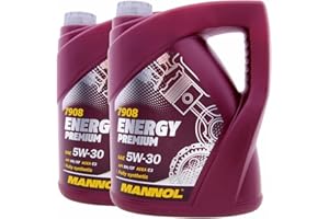 MANNOL Energy Premium Fully Synthetic Engine Oil 5W-30 C3 DPF, 2 x 5 Litres
